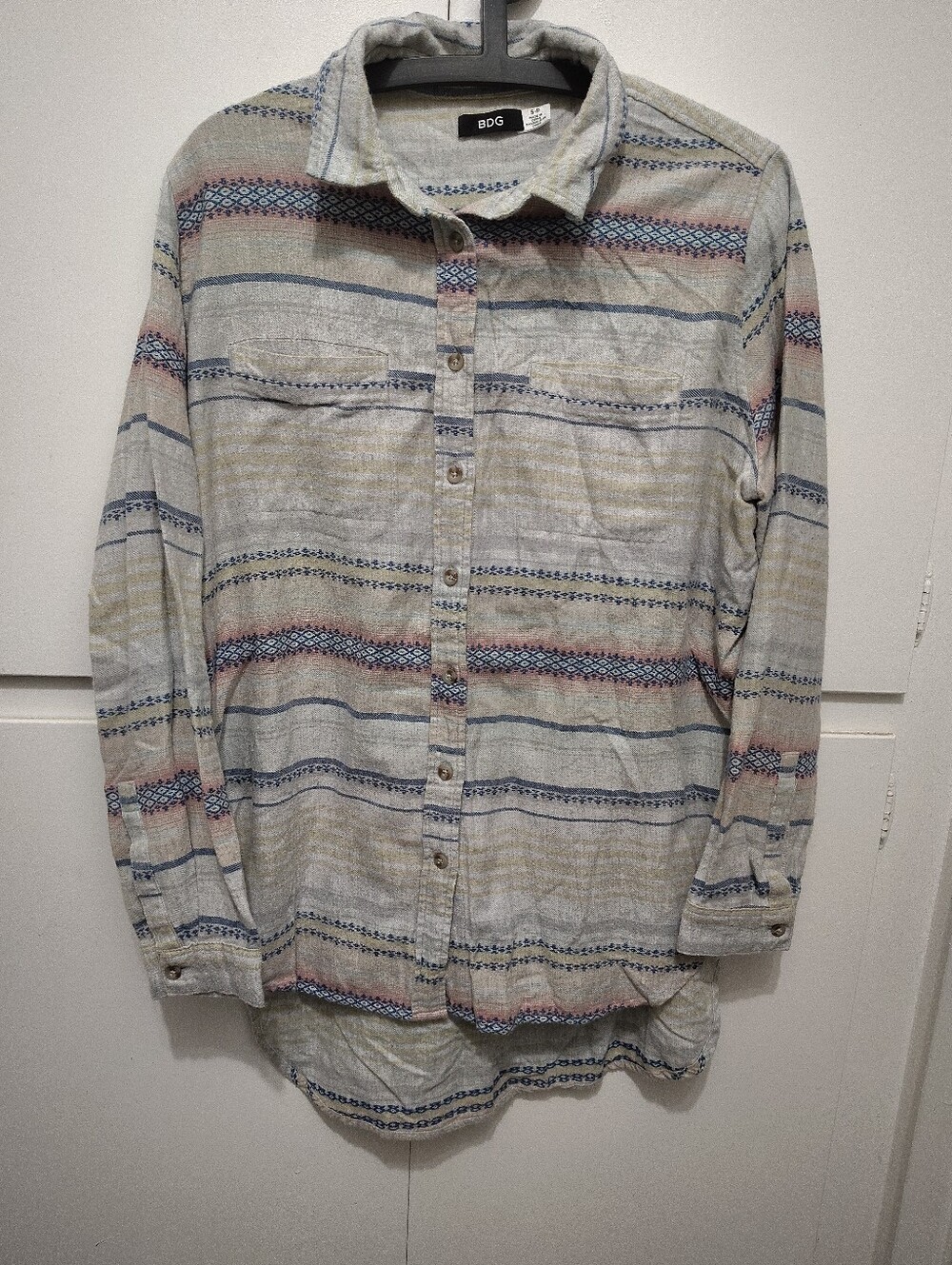 BDG Urban Outfitters Obie Polly Flannel Shirt Women's S Aztec Southwest Stripe